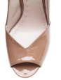 Nude beige patent leather peep toe pumps Retail price €500 Size 39
