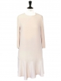 Light pink crepe ruffled hem dress Retail price €1133 Size 38