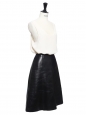Black lambskin leather A-line skirt Retail price €2000 Size XS