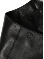 Jupe évasée taille haute en cuir noir Prix boutique 2000€ Taille XS