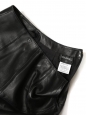 Jupe évasée taille haute en cuir noir Prix boutique 2000€ Taille XS