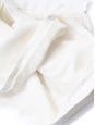 Jupe en lin blanc ivoire brodée de cristaux Swarovski Prix boutique 900€ Taille 40