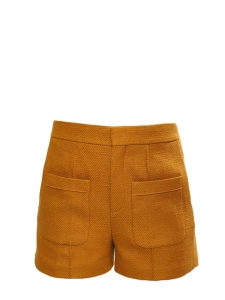 Short taille haute en tweed jaune moutarde Prix boutique 590€ Taille 36