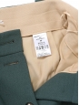 Jupe trapèze en laine vierge vert kaki NEUVE Prix boutique 600€ Taille 40