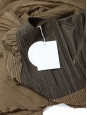 Robe manches longues à plissés vert kaki NEUVE Prix boutique 1400€ Taille XS