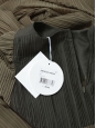 Robe manches longues à plissés vert kaki NEUVE Prix boutique 1400€ Taille XS
