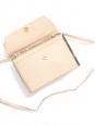 RACHEL bow-embellished pink beige leather clutch bag Retail price €895