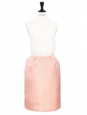 Pink silk gazar pencil skirt Retail price €950 Size XS