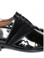 Black patent leather and suede calf Oxford shoes Retail price €610 Size 43.5