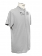 Grey cotton Mandarin collar polo shirt Retail price €110 Size M