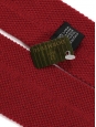 Cravate tricotée en maille de laine rouge à bout carré NEUVE