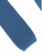Blue wool knitted squared bottom tie NEW