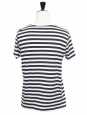 T-shirt marinière rayé bleu marine et blanc NEUF Prix boutique 80€ Taille S