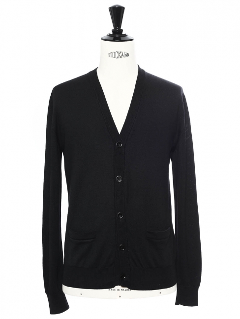 Black fine wool cardigan Retail price €480 Size S