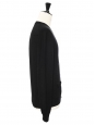 Black fine wool openwork detail cardigan Retail price €480 Size S