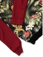 Tropical printed burgundy cotton men's sweater Retail price €180 Size M