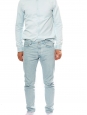 Jean slim fit en coton bleu clair délavé NEUF Prix boutique 160€ Taille 30