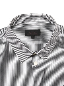 Navy blue and white striped cotton shirt NEW Retail price €150 Size S