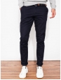Pantalon chino BRIX en sergé de coton bleu marine NEUF Prix boutique 80€ Taille L