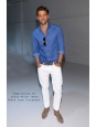 White cotton denim straight cut jeans Retail price €145 Size 33