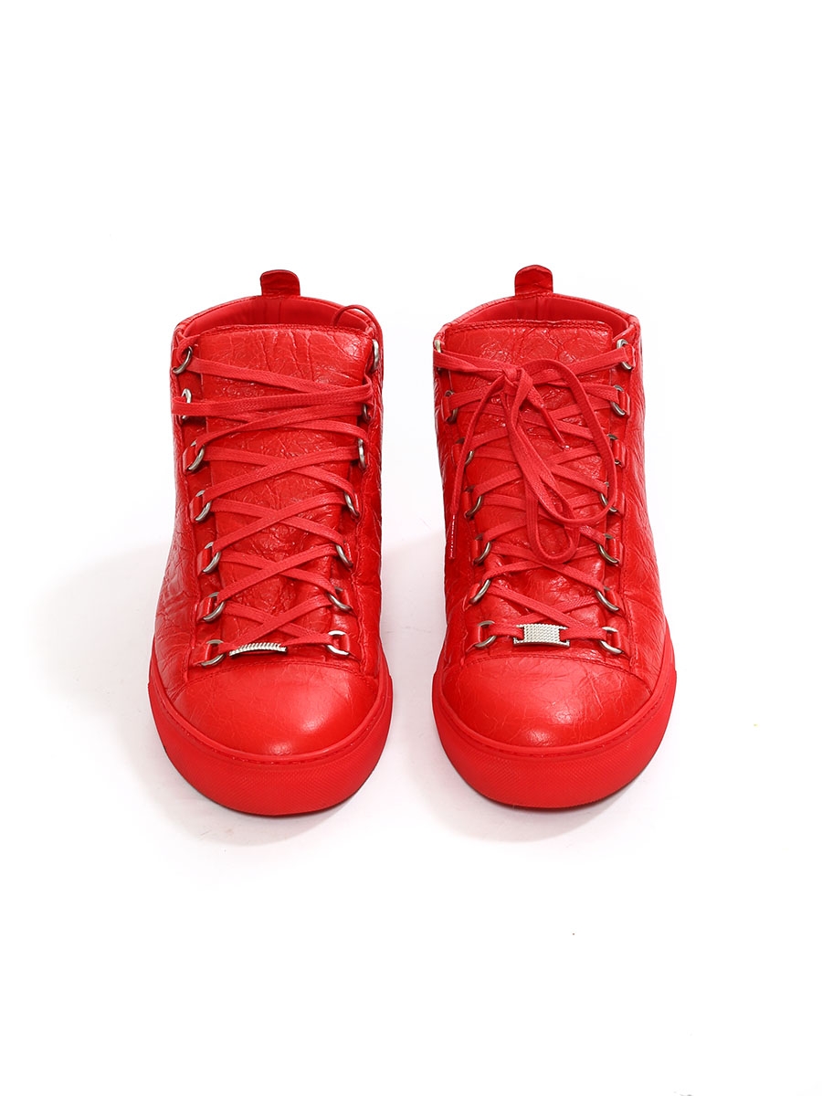 Boutique BALENCIAGA ARENA Red leather sneakers Retail price $645 