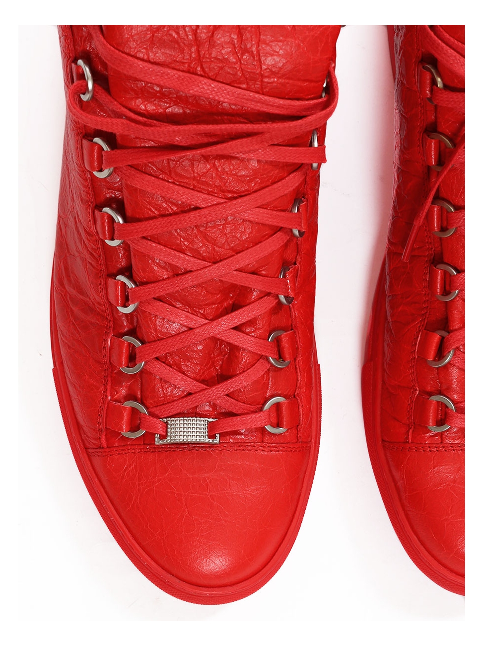 Afvoer woordenboek Vorige Boutique BALENCIAGA ARENA Red leather sneakers Retail price $645 Size 44