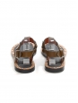 Sandales plates CIRCUS MAXIMUS en cuir kaki Prix boutique 480€ Taille 37