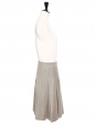 Jupe plissée en laine gris grège Prix boutique 900€ Taille 40