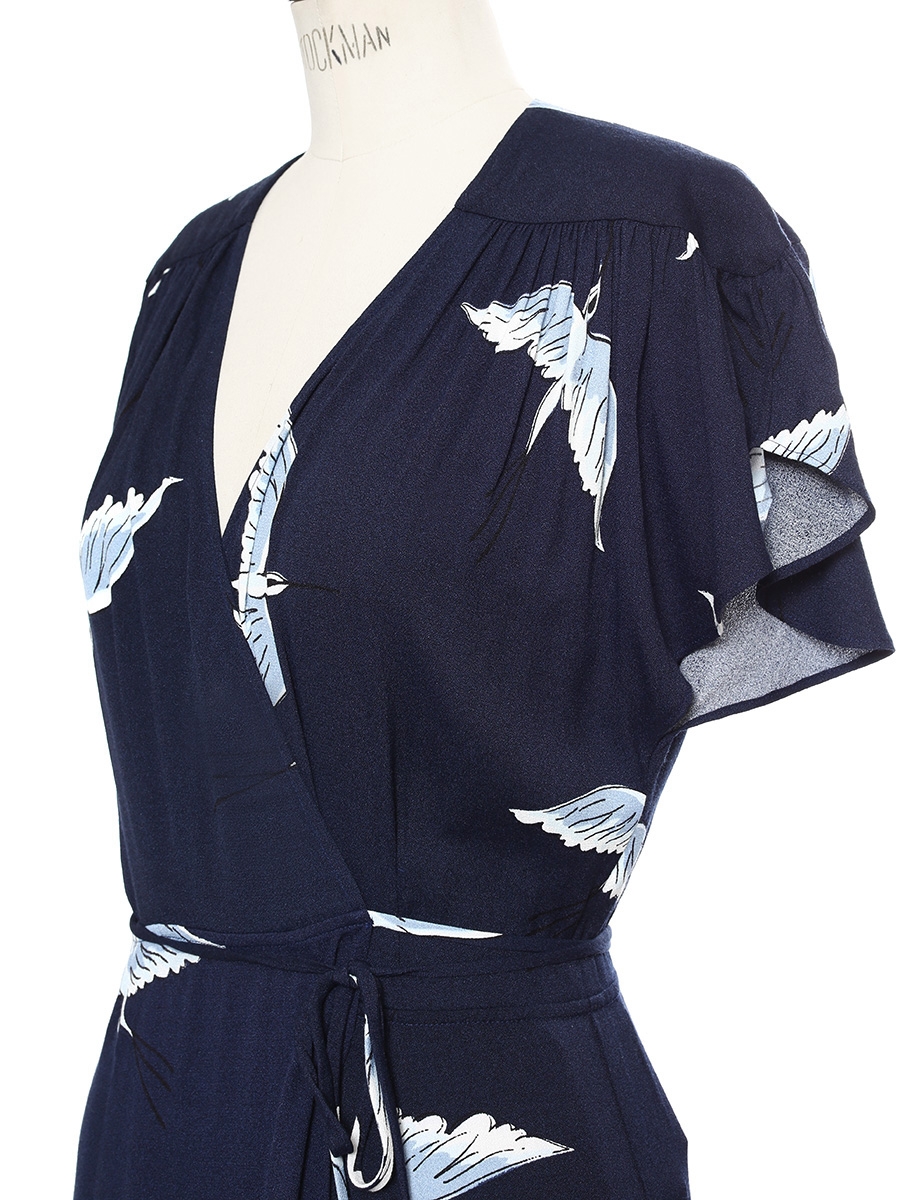 Louise Paris - REFORMATION Navy blue SPARROW long wrap dress NEW Retail ...
