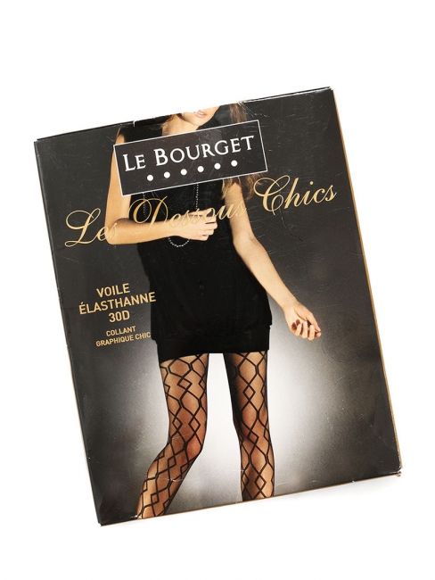 Black graphic tights 30D NEW Retail price €25 Size 2