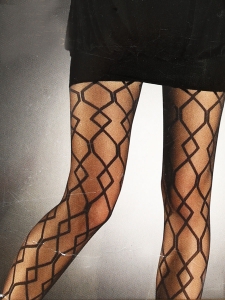 Black graphic tights NEW Retail price €25 Size S