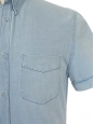 Light blue denim short sleeved shirt Retail price €160 Size 48 / S