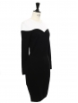 Black and white heart stretch jersey bodycon dress NEW Retail price €800 Size XS