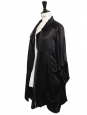 Veste robe en satin de soie noir Prix boutique 400€ Taille 38