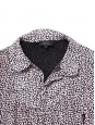 Pink and black printed cotton Peter Pan collar blouse Retail price €150 Size S