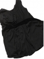 Black wool sleeveless dress with velvet belt Retail price €900 Size 38/40 