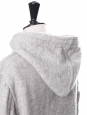 Manteau duffle-coat en laine et coton gris clair Px boutique 1500€ Taille 36 à 40