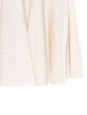 Robe longue décolleté V manches longues en jersey moulant blanc crème Prix boutique 2200€ Taille 36