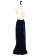 Midnight blue velvet high waisted long maxi skirt Size 34