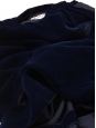 Midnight blue velvet high waisted long maxi skirt Size 34