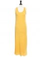 Robe longue MASSACHUSETTS à bretelles larges en coton chiné jaune banane Prix boutique 40€ Taille S