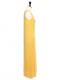 Robe longue MASSACHUSETTS à bretelles larges en coton chiné jaune banane Prix boutique 40€ Taille S