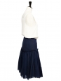 Navy blue cotton long skirt Size 36