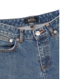 Jean moulant bleu medium slim fit taille haute cropped Prix boutique 160€ Taille 25