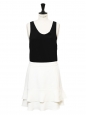 White ruffled hem crepe skirt Retail price €560 Size 38