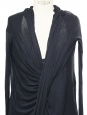 Robe manches longues en jersey drapé gris anthracite Prix boutique 1600€ Taille 36