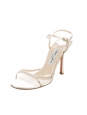 Sandales à talon et brides fines en cuir doré Prix boutique 500€ Taille 39,5