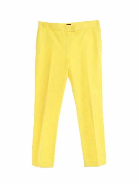 Finley yellow gabardine cotton tailored pants Retail price €300 Size 36/38