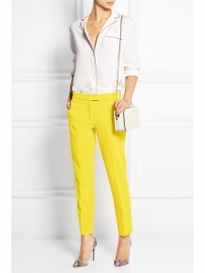 JOSEPH Finley yellow gabardine cotton tailored pants Retail price €300 Size 36/38
