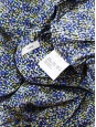 Robe sans manche en soie imprimé impressionniste bleu vert jaune Prix boutique 275€ Taille 34
